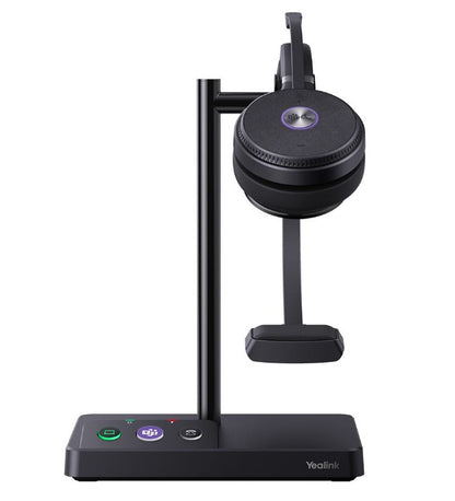 Yealink WH62 Mono Teams DECT Wireless Headset, Busylight On Headset, Leather Ear Cushions, Multi-devices connection, Breathable Wearing, HD voice