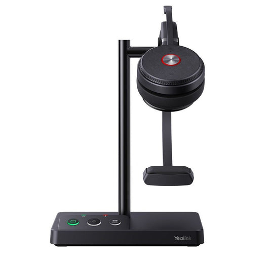 Yealink WH62 Mono UC DECT Wireless Headset, Busylight On Headset, 2 Micro-USB Connection, Leather Ear Cushions (IPY-WH62-MONO-TEAMS alternative)