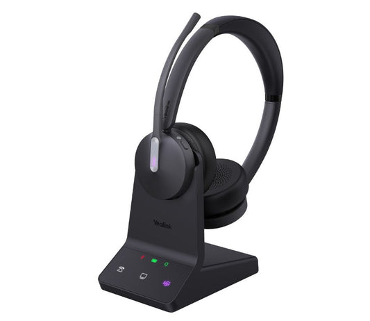 Yealink WH64 Hybrid Dual with Charging Stand Teams DECT Wireless Headset, DECT  Bluetooth 3-Mic Noise Cancellation, DECT Dongle USB-A WDD60