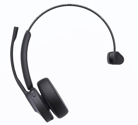 Yealink WH64 Hybrid Mono Teams DECT Wireless Headset, DECT  Bluetooth Hybrid Wireless Technology, 3-Mic Noise Cancellation, Teams, Dongle WDD60