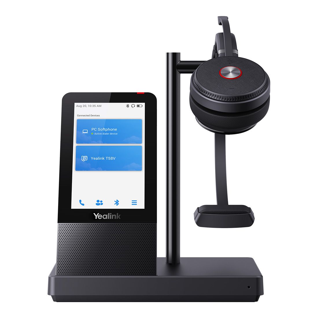 Yealink WH66 Mono UC DECT Wireless Headset, UC Workstation, HD Voice, 2-Mic Noise Cancellation330 degree Adjustable, Leather Ear Cushions,Teams Certified