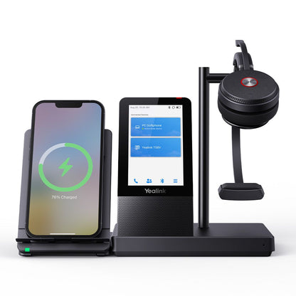 Yealink WH66 Mono UC DECT Wireless Headset, UC Workstation, HD Voice, 2-Mic Noise Cancellation330 degree Adjustable, Leather Ear Cushions,Teams Certified