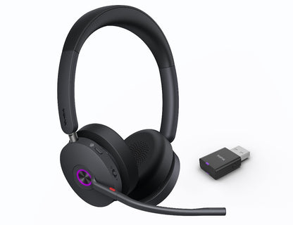 Yealink WH68 Dual Teams Hybrid  DECT  Bluetooth Hybrid Wireless Technology, 4-Mic Hybrid ANC, 4-Mic Noise Cancellation, All-Day-Wearing Comfort WDD60