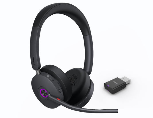 Yealink WH68 Dual Teams Hybrid  DECT  Bluetooth Hybrid Wireless Technology, 4-Mic Hybrid ANC, 4-Mic Noise Cancellation, All-Day-Wearing Comfort WDD60