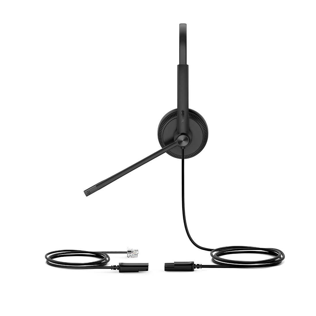 Yealink YHS34 Lite Dual Wired Headset with QD to RJ Port, Wideband Noise-Canceling Headset, Binaural Ear, RJ9, QD Cord, Foamy Ear Cushion