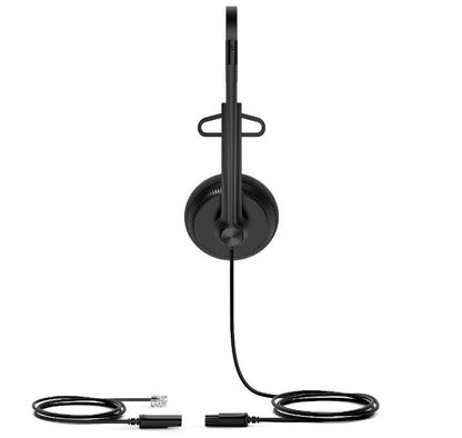 Yealink YHS34 Lite Mono Wired Headset with QD to RJ Port, Wideband Noise-Canceling Headset, Monaural Ear, RJ9, QD Cord, Foamy Ear Cushion