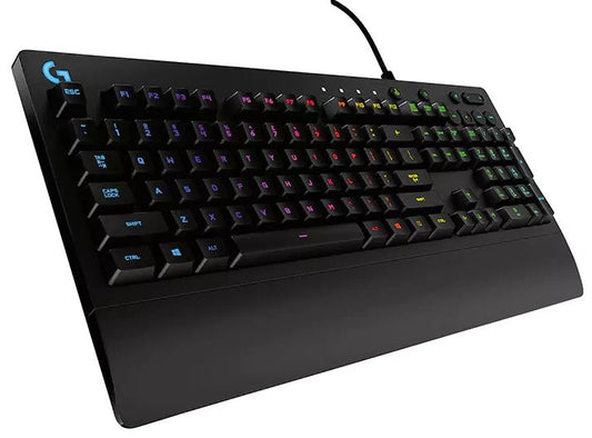 (LS)Logitech G213 Prodigy RGB Gaming Keyboard, 16.8 Million Lighting Colors Mech-Dome Backlit Keys Dedicated Media Controls Spill-Resistant Durable