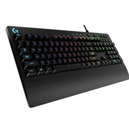 (LS)Logitech G213 Prodigy RGB Gaming Keyboard, 16.8 Million Lighting Colors Mech-Dome Backlit Keys Dedicated Media Controls Spill-Resistant Durable