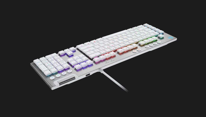 (LS) Logitech G815 LightSync RGB Mechanical Gaming Clicky Keyboard 2x USB ports (1x keyboard, 1x USB passthrough port) Ultra-thin design