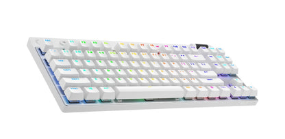 (LS)Logitech G PRO X TKL Wireless Mech Gaming Keyboard White Internet access for Logitech G HUB Software Advanced features require Logitech G HUB