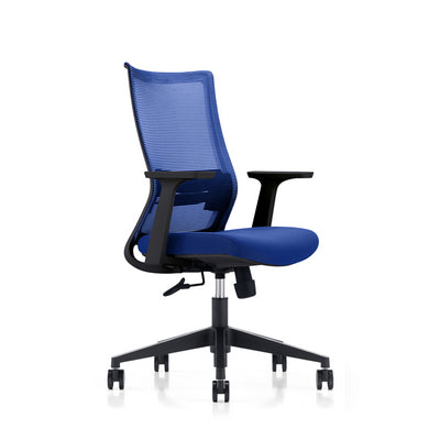 LDR ErgoLite Max Office Chair  Ergonomic with lumbar support, mesh back, moulded foam seat, synchro tilt  fixed arms. Blue colour