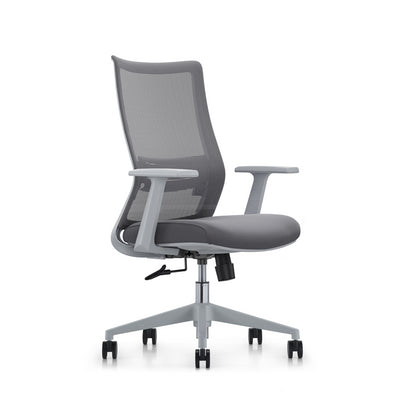 LDR ErgoLite Max Office Chair  Ergonomic with lumbar support, mesh back, moulded foam seat, synchro tilt  fixed arms. Grey colour