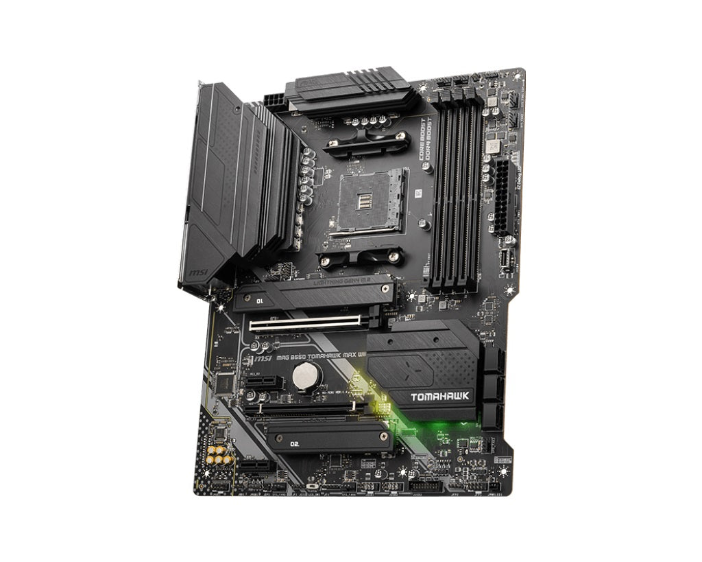 MSI MAG B550 TOMAHAWK MAX WIFI Motherboard, AMD Ryzen AM4, 4xDDR4-128GB, 1xPCIe4.0 x16slots, 2xPCIe3.0 x16slots, 6xSATA 6Gb,  2.5G LANPort, HDMI 2.1