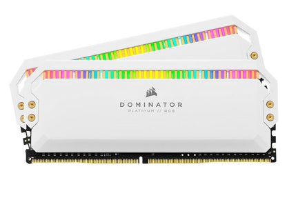 (LS CMT16GX4M2C3600C18)Corsair Dominator Platinum RGB 16GB (2x8GB) DDR4 3600MHz C18 1.35V UDIMM XMP 2.0 White Heatspreaders Desktop PC Gaming Memory