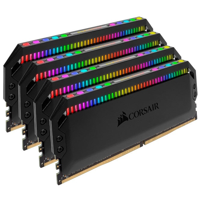 (LS) Corsair Dominator Platinum RGB 32GB (4x8GB) DDR4 3200MHz CL16 DIMM Unbuffered XMP 2.0 Base SPD 2666 Black Heatspreaders 1.35V AMD Ryzen
