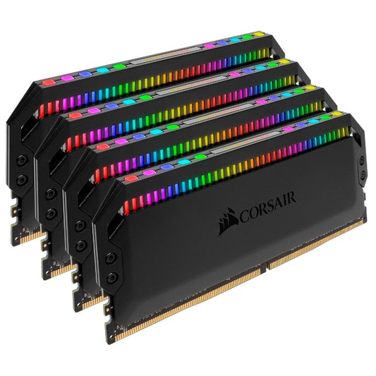 (LS) Corsair Dominator Platinum RGB 32GB (4x8GB) DDR4 3200MHz CL16 DIMM Unbuffered XMP 2.0 Base SPD 2666 Black Heatspreaders 1.35V AMD Ryzen