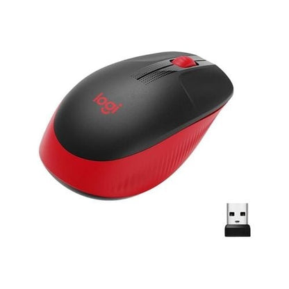 (LS)Logitech M190 Full-Size Wireless Mouse - RED