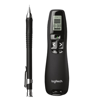 Logitech R800 Laser Presentation Remote LCD display  time tracking 30m Range, 2.4GHz Instuitive slideshow controls ~MILT-R700PRO 910-003508