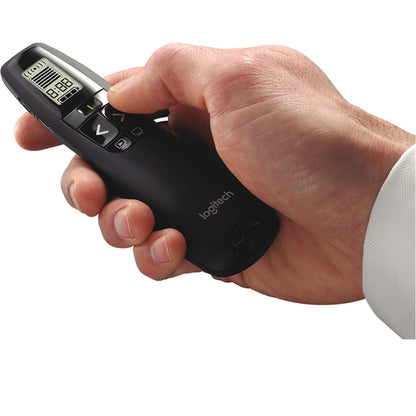 Logitech R800 Laser Presentation Remote LCD display  time tracking 30m Range, 2.4GHz Instuitive slideshow controls ~MILT-R700PRO 910-003508