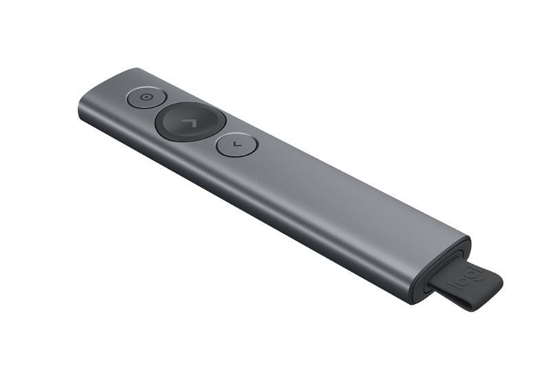 (LS)Logitech Spotlight Presentation Remote Slate 2.4GHz dual Connectivity Bluetooth or USB 30m Range LED 3D accelerometer  Gyrpscope 1 year wty