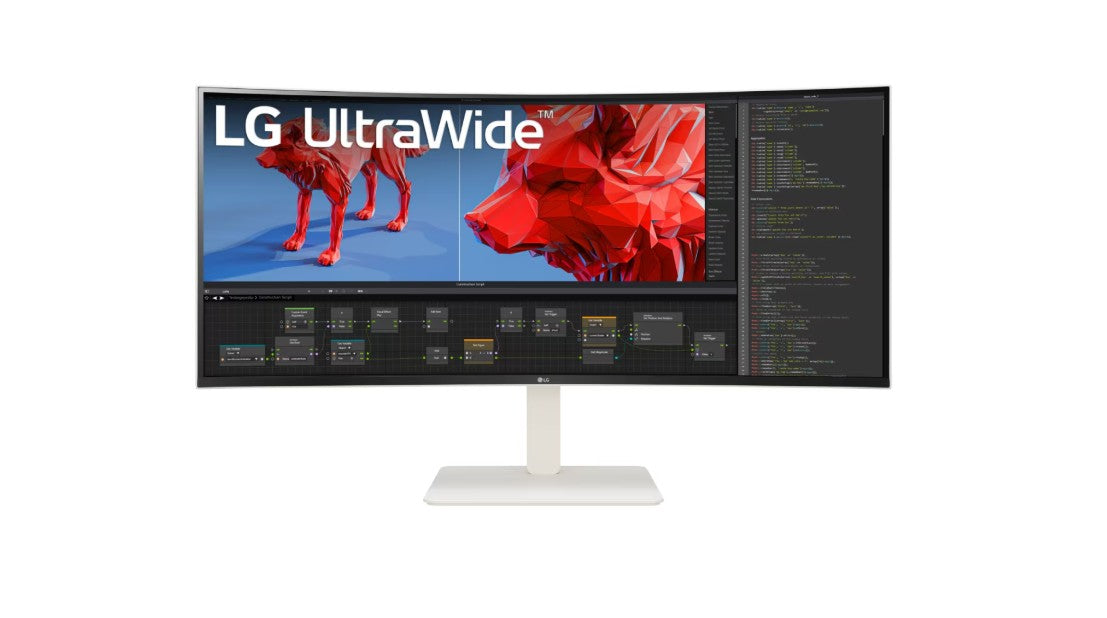 LG 38 ft Curved Ultra Wide QHD (3840x1600) 144Hz, IPS, 1ms, 2x USB Type-C (90w PD), HDR600 , HDMI, 4xUSB 3.0, RJ45, HAJ, Speakers, Professional Monitor