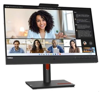 LENOVO ThinkVision T24mv 23.8 ft 24 ft FHD USB-C Docking IPS Monitor Height Adjust Tilt Swivel Pivot Webcam Daisy Chain DP HDMI LAN 4xUSB3.2 Hub Speakers