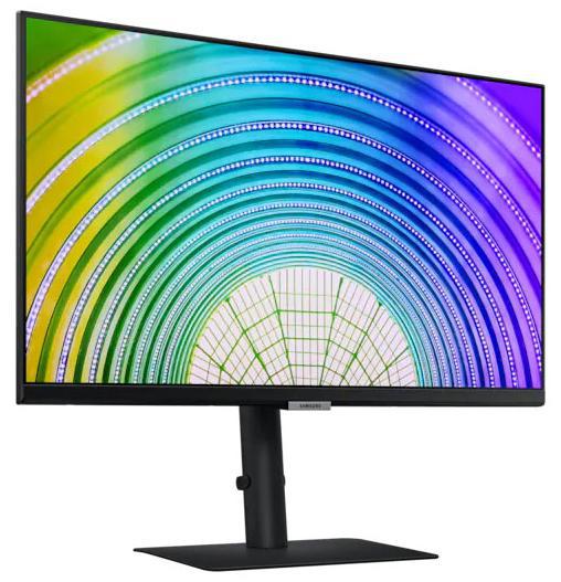 Samsung 24 ft S6U 2K QHD 75Hz FreeSync HDR10 IPS Monitor USB-C LAN 2560x1440 5ms Height Adjust Tilt Swivel Pivot DisplayPort HDMI 3xUSB-A VESA PiP PbP