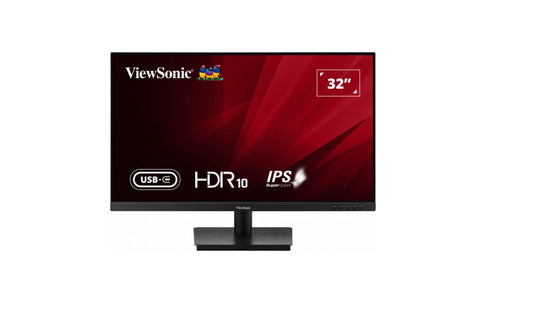 ViewSonic 32 ft VA3209U-4K 4K Business, Seamless Viewing, USB-C, DP, HDMI x 2, Speakers, Eco Mode VESA 100x100 Business and Office Monitor (LS)