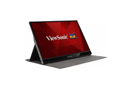 ViewSonic 16 ft VG1655 2x Type-C, IPS FHD, 3.5mm Audio, mHDMI x 1, Busines, Durable Laptop Desktop Extension, 2x speaker 1KG Ultra Portable Monitor. Mac