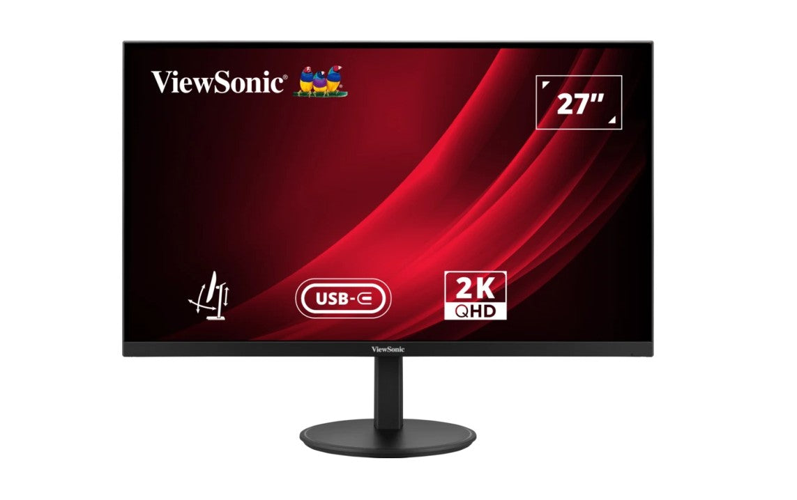 ViewSonic 27 ft VG 2K 2560 X 1440 SuperClear IPS, USB-C 65w  Hub, DP, Height Adjust, 3y Advance Replacement, Business Pro Monitor