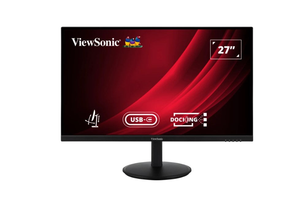 ViewSonic 27 ft VG 2K SuperClear IPS, Docking, USB-C, Daisy Chain, DP In Out, RJ45,100w PD, Height Adjustable 3y Advance Replacement, Business Monitor.