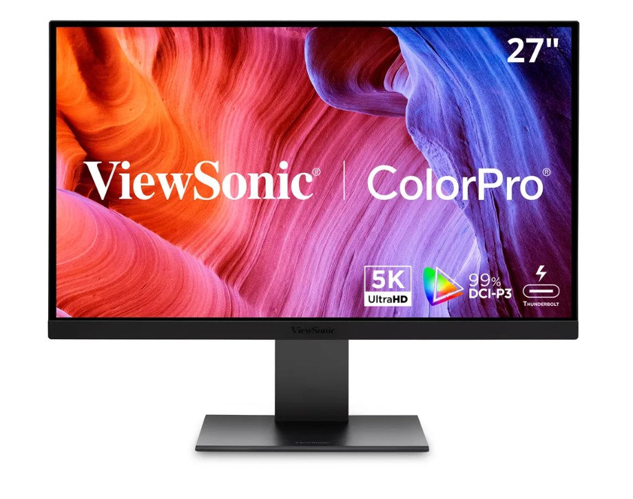 ViewSonic VP2788-5K - 27 ft ColorPro 5K Mac-Compatible Monitor with 100W Thunderbolt 4, USB C, and DCI-P3 Color Gamut Monitor