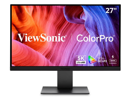 ViewSonic VP2788-5K - 27 ft ColorPro 5K Mac-Compatible Monitor with 100W Thunderbolt 4, USB C, and DCI-P3 Color Gamut Monitor