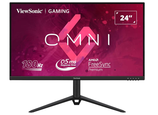 ViewSonic 24 ft 180Hz 0.5ms, Fast IPS, Crisp Image and Smooth play. VESA Clear MR certified, Freesync, Adaptive Sync, Speakers, HDMI  DP Gaming Monitor