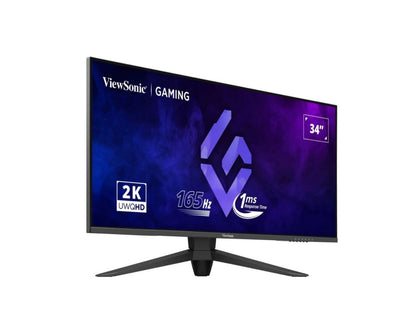 ViewSonic 34 ft IPS UWQHD 3440x1440, 165Hz, 1ms, HDR10,  21:9,Ultra Wide, SuperClear IPS, Office Gaming Monitor MNV-VX3480-2K-PRO (LS)
