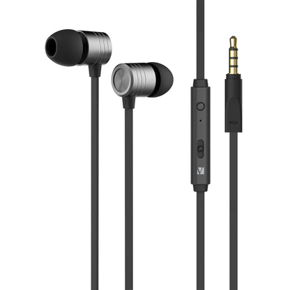 Verbatim In-Ear Earphones with Mic  Volume Control - Space Grey 3.5mm Audio