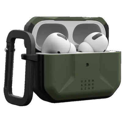 UAG Civilian Apple Airpods Pro (2nd Gen) Rugged Case - Olive Drab (104124117272), DROP Military Standard, Weather-Resistant, 10 Years Warranty