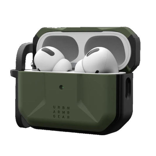 UAG Civilian Apple Airpods Pro (2nd Gen) Rugged Case - Olive Drab (104124117272), DROP Military Standard, Weather-Resistant, 10 Years Warranty