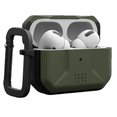 UAG Civilian Apple Airpods Pro (2nd Gen) Rugged Case - Olive Drab (104124117272), DROP Military Standard, Weather-Resistant, 10 Years Warranty