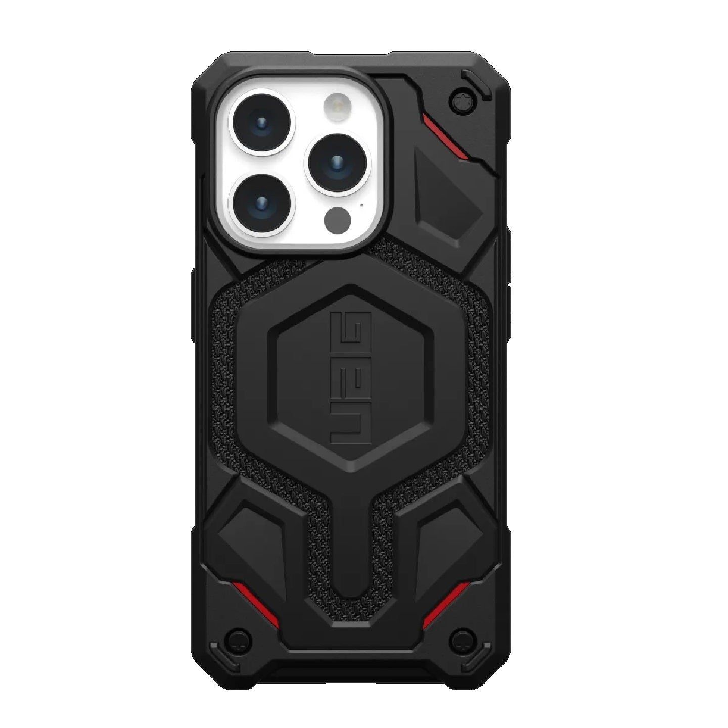 UAG Monarch Pro MagSafe Apple iPhone 15 Pro (6.1 ft) Rugged Case - Kevlar Black (114221113940), 25ft. Drop Protection(7.6M), 10 Years Warranty
