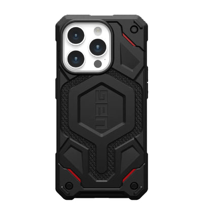 UAG Monarch Pro MagSafe Apple iPhone 15 Pro (6.1 ft) Rugged Case - Kevlar Black (114221113940), 25ft. Drop Protection(7.6M), 10 Years Warranty
