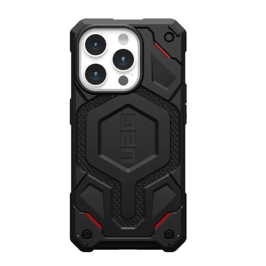 UAG Monarch Pro MagSafe Apple iPhone 15 Pro (6.1 ft) Rugged Case - Kevlar Black (114221113940), 25ft. Drop Protection(7.6M), 10 Years Warranty