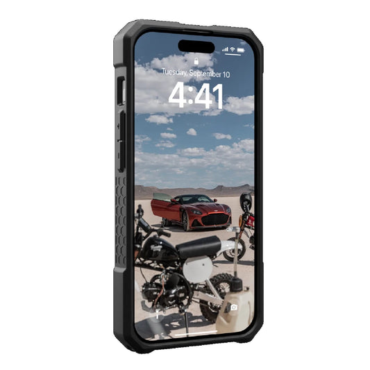 UAG Monarch Pro MagSafe Apple iPhone 15 Pro (6.1 ft) Rugged Case - Carbon Fiber (114221114242), 25ft. Drop Protection(7.6M), 10 Years Warranty
