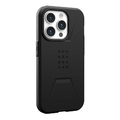 UAG Civilian Magsafe Apple iPhone 15 Pro (6.1 ft) Rugged Case - Black (114275114040), 20ft. Drop Protection(6M),Raised Screen Surround,10 Years Warranty