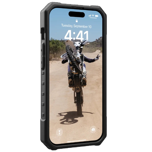 UAG Pathfinder MagSafe Apple iPhone 15 Pro (6.1 ft) Rugged Case - Ice (114281114343), 18ft. Drop Protection (5.4M), Tactical Grip, 10 Years Warranty