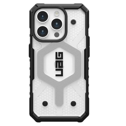 UAG Pathfinder MagSafe Apple iPhone 15 Pro (6.1 ft) Rugged Case - Ice (114281114343), 18ft. Drop Protection (5.4M), Tactical Grip, 10 Years Warranty