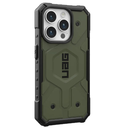 UAG Pathfinder MagSafe Apple iPhone 15 Pro (6.1 ft) Rugged Case - Olive Drab (114281117272),18ft. Drop Protection (5.4M),Tactical Grip,10 Years Warranty