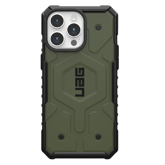UAG Pathfinder MagSafe Apple iPhone 15 Pro Max (6.7 ft) Rugged Case - Olive Drab(114301117272),18ft. Drop Protection(5.4M), 10 Years Warranty