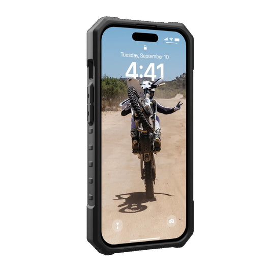 UAG Pathfinder MagSafe Apple iPhone 15 (6.1 ft) Rugged Case - Ash (114358113131), 18ft. Drop Protection (5.4M), Tactical Grip, 10 Years Warranty