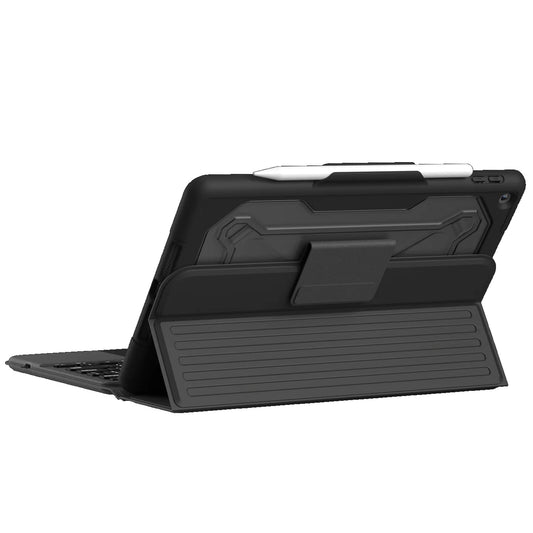 UAG Apple iPad (10.2 ft) (9th 8th 7th Gen) Bluetooth Keyboard with Trackpad Rugged Case (English) (US) - Black Ash (124000114031), 1 Year Warranty